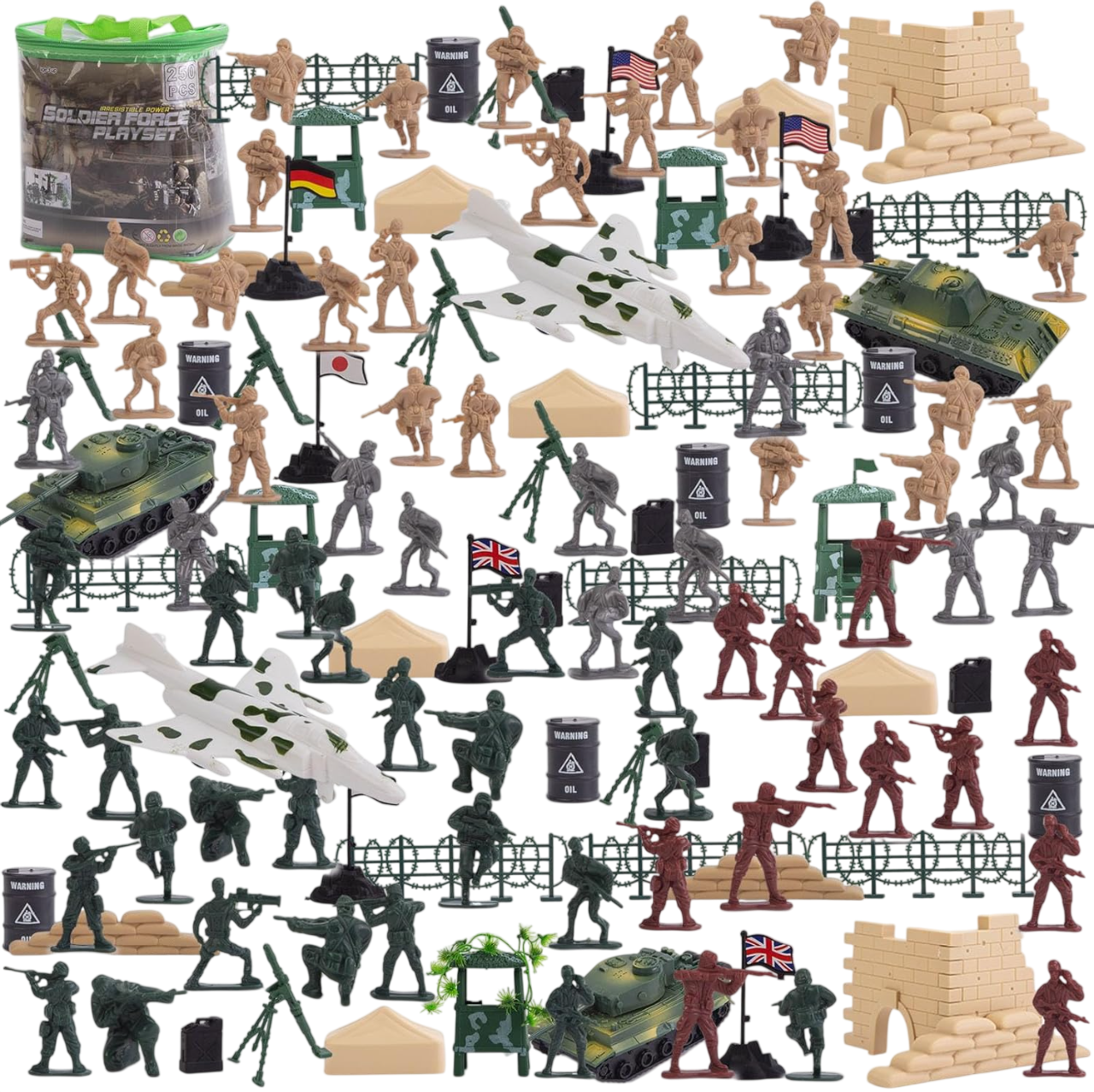 250PCS Army Men Military Set